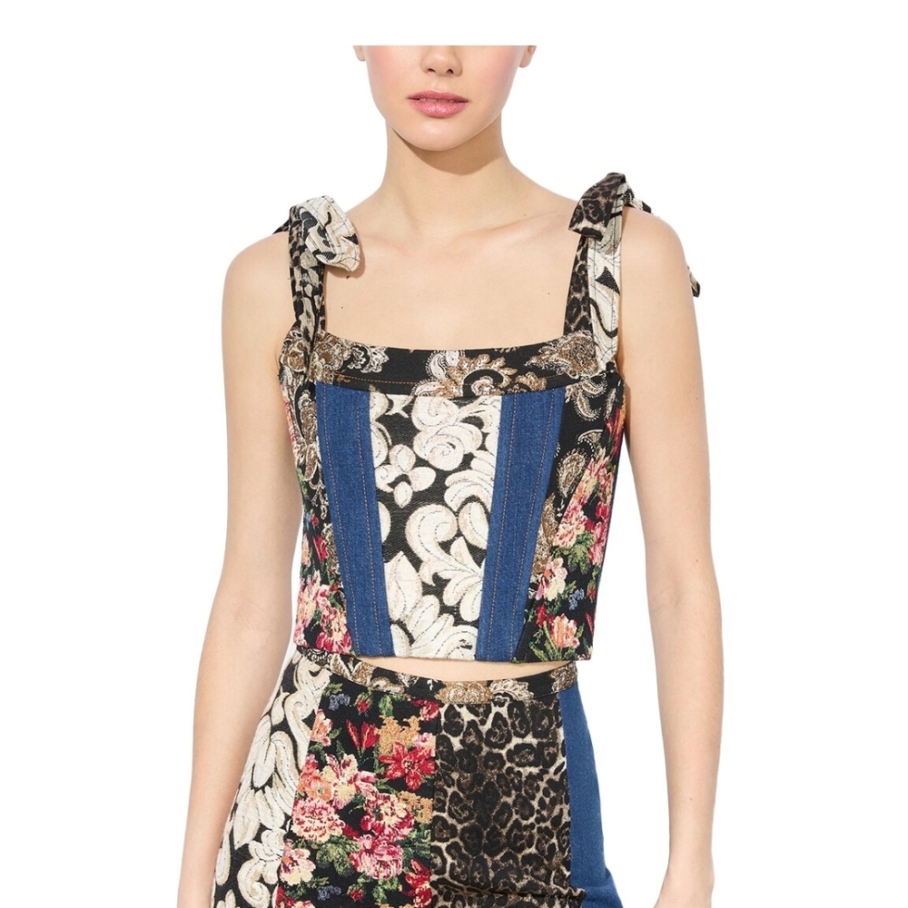 Floral and Leopard Print Women's Top